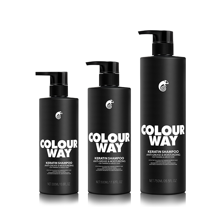 COLOURWAY Shampooing anti-graisse et hydratant à la kératine pour cheveux gras